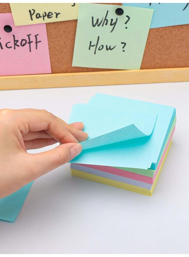 ملاحظات غير لاصقة، مجموعة من 500 ورقة، مناسبة للمدرسة والمنزل، ملاحظات تذكيرية - Image 4